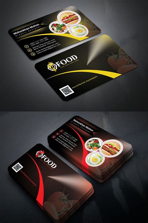 Two Business Cards Designed To Look Like Food