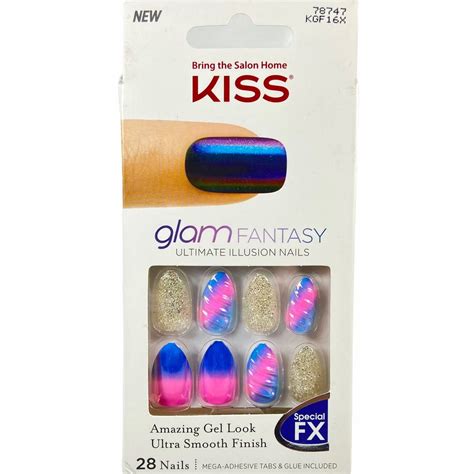 Kiss Glam Fantasy Ultimate Illusion Almond Shape Press On Fake Nail