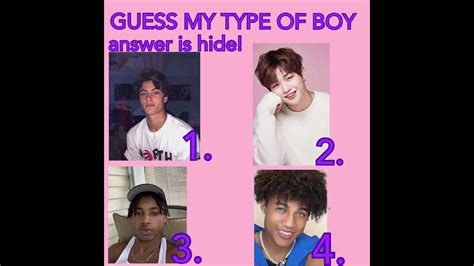 Guess My Type Of Boy ️🥰 Youtube