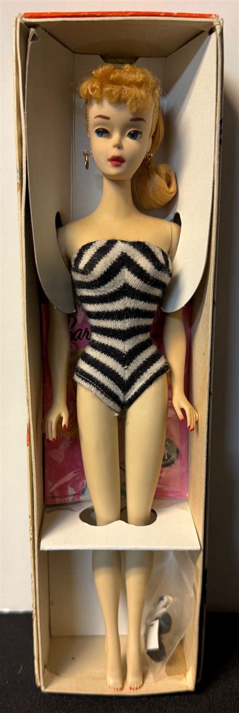 Vintage Blonde Ponytail Barbie Mint In Box Doll Peddlar