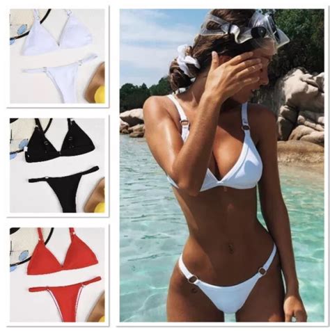 MAILLOT DE BAIN Brésilien Femme Bikini Ensemble 2 Pièces Vêtement Été