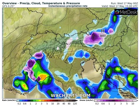 Le Piogge Previste Per Mercoled Maggio Bpp Meteo