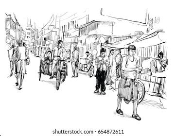 Street Market Sketch Royalty-Free Images, Stock Photos & Pictures ...