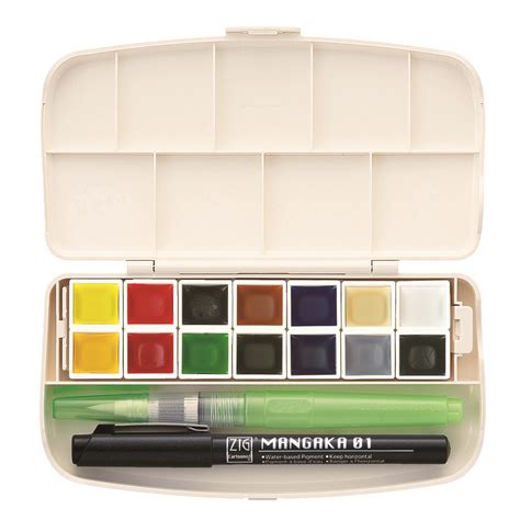 Kuretake ZIG GANSAI TAMBI 14 colours portable set Künstlerbedarf