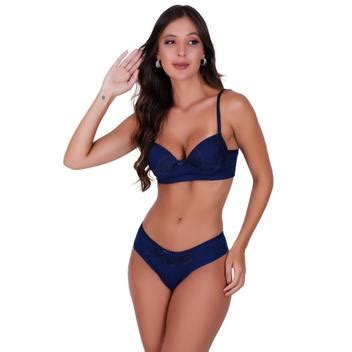 Conjunto De Lingerie Bojo Tecido Canelado Detalhe Em Renda Nadia Bella Da Serra