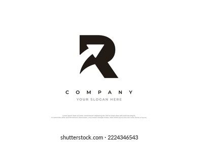 Letter R Arrow Logo Design Vector Stock Vector (Royalty Free ...