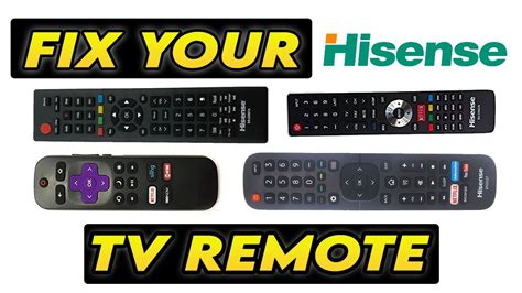 How To Fix Your Hisense TV Remote Control That Is Not Working YouTube