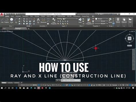 How To Draw Xline And Ray Command In Autocad Construction Line Ray