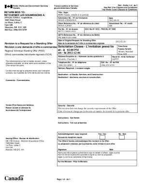 Remplissable En Ligne Standard Acquisition Clauses And Conditions SACC