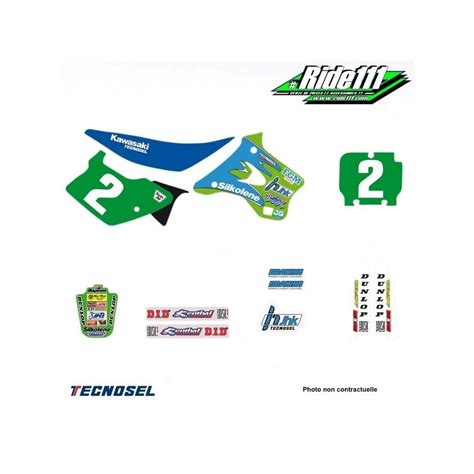 Kit D Co Ou Housse De Selle Tecnosel Replica Team Kawasaki Kx