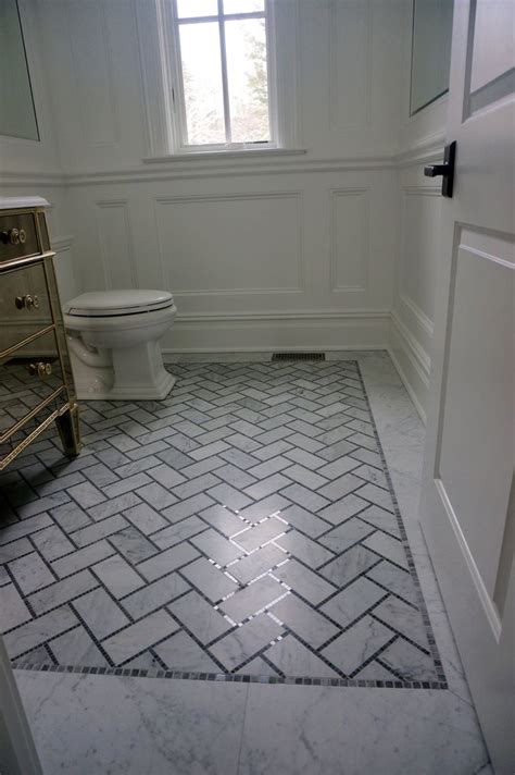 Herringbone Marble Bathroom Floor Flooring Blog