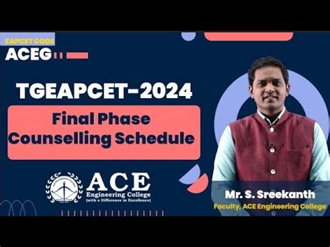 TGEAPCET 2024 Final Phase Counselling Schedule ACE Engineering