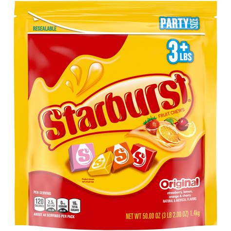 Starburst Fruit Chews Original Fruit Party Size - 50-oz. Resealable Ba ...