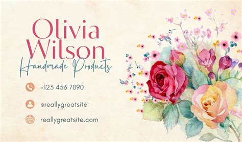 Floral Business Card Template