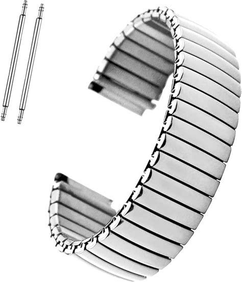 Blekon Stainless Steel Women's Stretch Watch Band, Adjustable 18mm