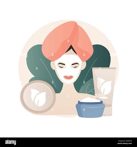 Facial Mask Abstract Concept Vector Illustration Stock Vector Image