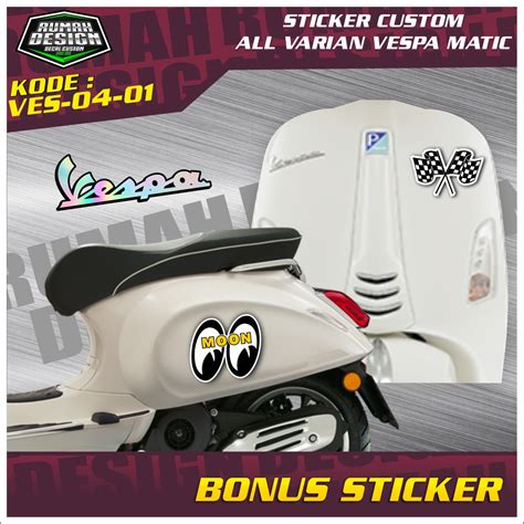 Jual Decal Sticker Honda Vespa Matic Mooneyes Shopee Indonesia