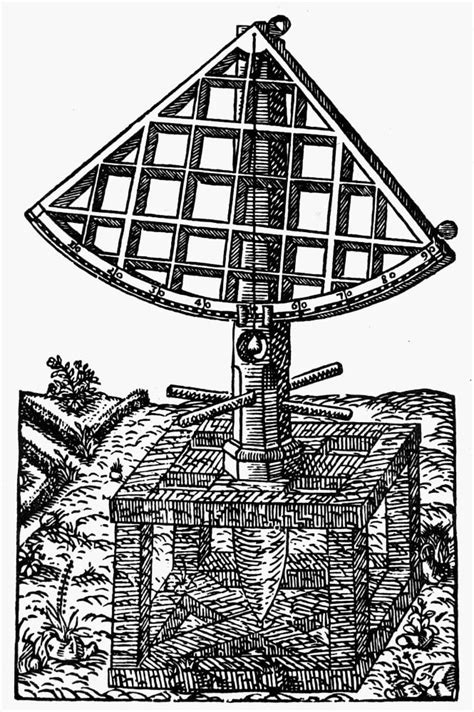 Tycho Brahe S Quadrant Nwoodcut From His Astronomiae Instauratae