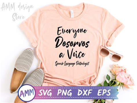 Everyone Deserves A Voice Svg Speech Language Pathologist Etsy