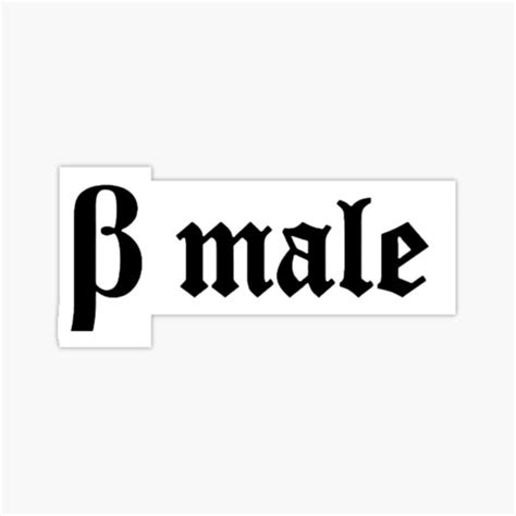 Beta Male In Elegant Font Sticker For Sale By Aivintage Redbubble