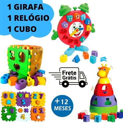 Kit Brinquedo Educativo Did Tico Encaixe Bebe Infantil Mercadolivre