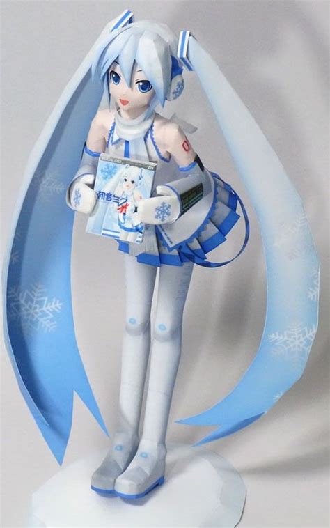 Snow Hatsune Miku Vocaloid Crypton Handcraft Diy Figure Paper Model