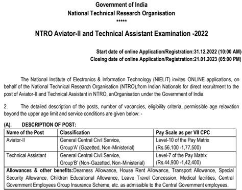 NTRO Recruitment 2023 Apply Online All Exam Review