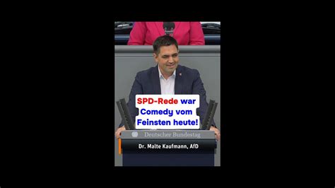 Malte Kaufmann AfD Bezeichnet Weltfremde Rede Von SPD Mann Als