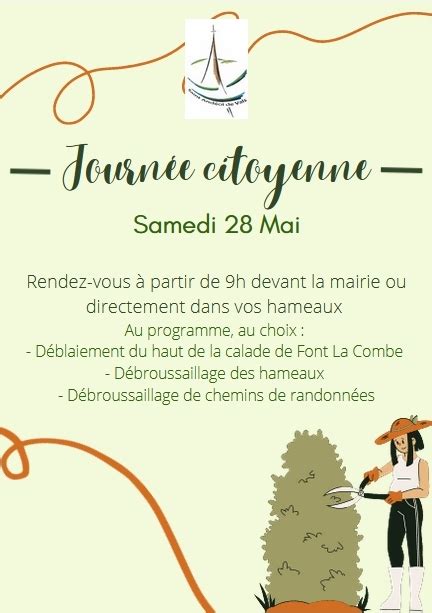 Journée citoyenne du 28 Mai Mairie de Saint Andéol de Vals