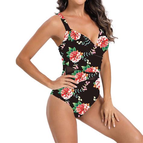 Herrnalise Women Sexy Retro One Piece Swimsuit High Cut Tummy