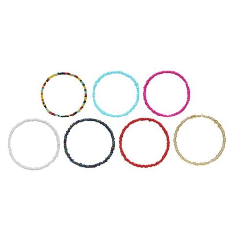 7 Pcs Armband Bunt Strandarmbänder Für Frauen Stretch Armband Fräulein