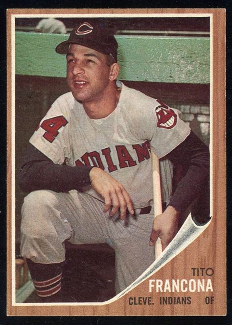 1962 Topps Tito Francona 97 EBay Cleveland Indians Baseball