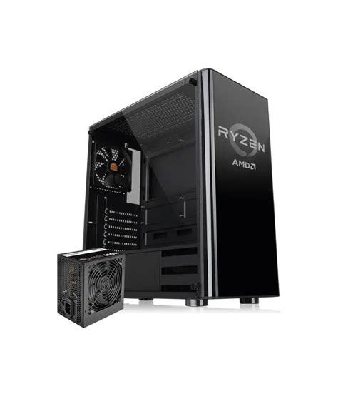 GABINETE GAMER THERMALTAKE RYZEN V200 TG NEGRO C PSU 500W TR2