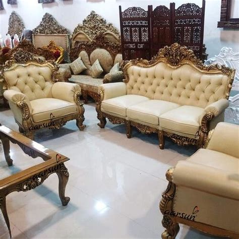 5 Seater Antique Design Fabric Sofa Set For Living Room At 35000 00 INR