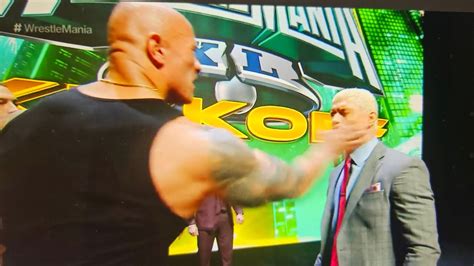 THE ROCK SLAPS CODY Rhodes WRESTLEMANIA 40 Press Conference Cody