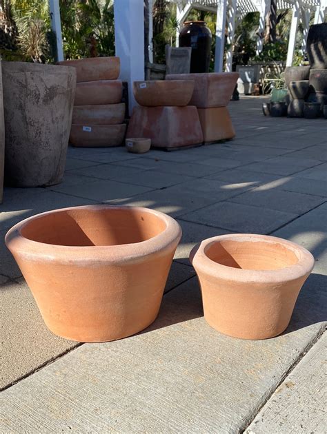 Vietnamese Terracotta Low Flare Pot The Madd Potter