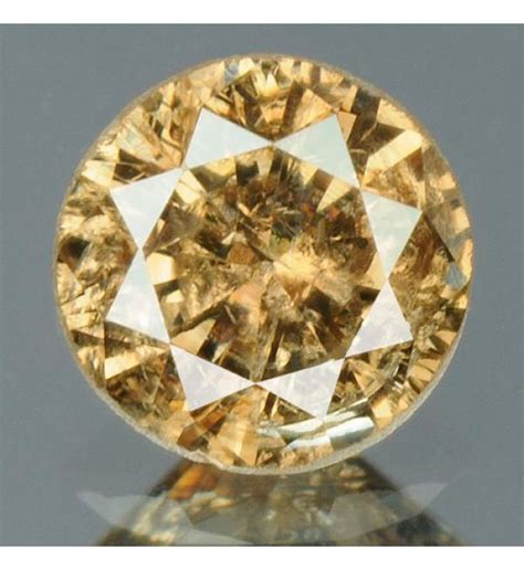 Натуральный коричневый бриллиант 0.29Ct 4.1мм КР-57 с сертификатом ...
