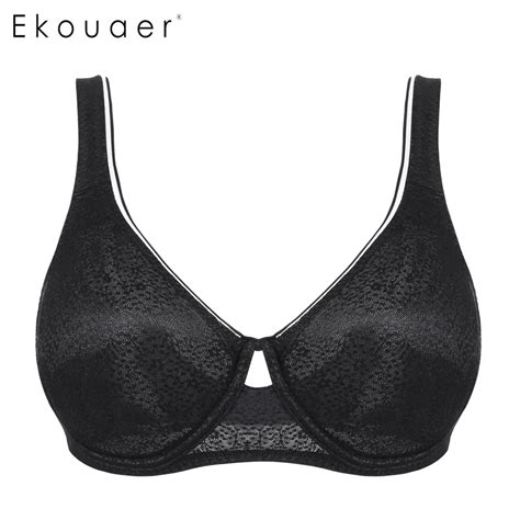 Ekouaer Brand Lace Bra Women S Unlined Brassiere Simple Crop Top Sexy Intimate Underwear Bra