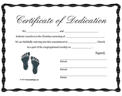 Baby Dedication Certificate Template - 21+ Free Word, PDF Documents ...