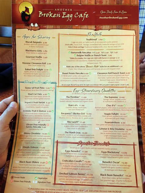 Menu At Another Broken Egg Cafe Atlanta Ashford Dunwoody Rd