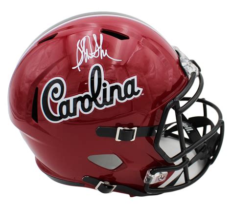 sterling sharpe signed south carolina gamecocks speed full size script