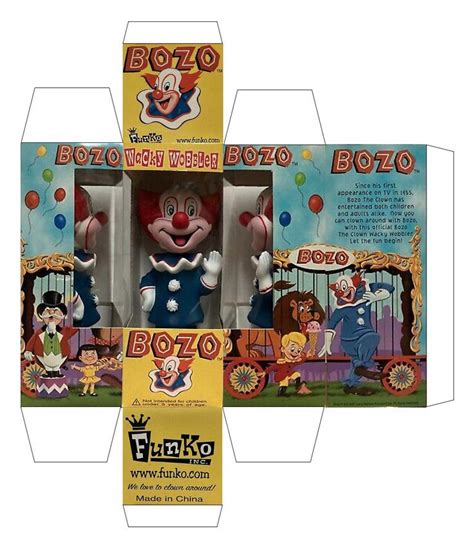 Bozo Wacky Wobbler Box | Wacky wobbler, Paper toys, Fun
