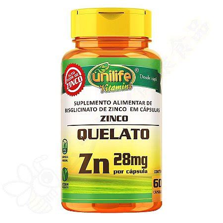 Zinco Quelato Bisglicinato De Zinco C Unilife Murasan Produtos