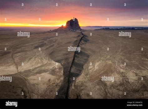 Shiprock sunrise dawn desert hi-res stock photography and images - Alamy