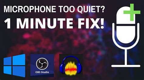 Solved Windows Microphone Too Quiet In OBS YouTube
