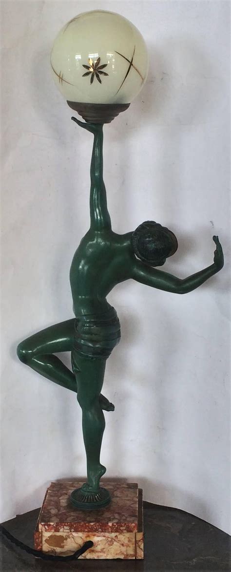 French Art Deco Nude Dancer Lamp By Molins Balleste At StDibs