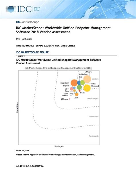 IDC MarketScape Worldwide Unified Endpoint Management Software 2018