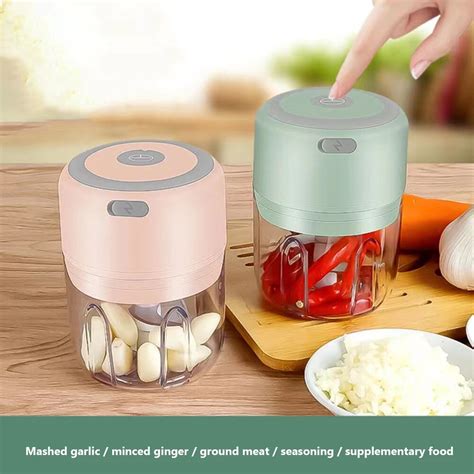 Ml Mini Usb Wireless Electric Garlic Masher Sturdy Press Mincer