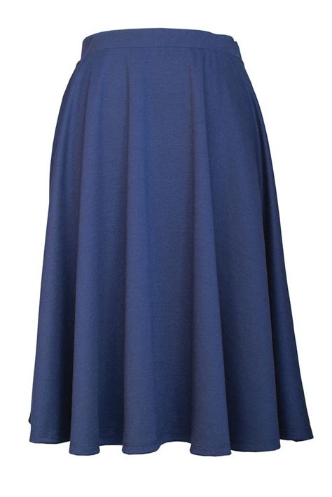 Elastic Waist Mid Long Flare Skirt Brown Plus Size Skirts Flare