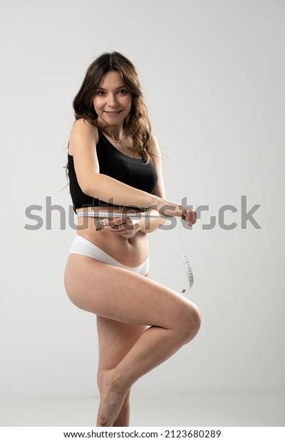 Portrait Satisfied Happy Attractive Sexy Brunette Stock Photo 2123680289 Shutterstock
